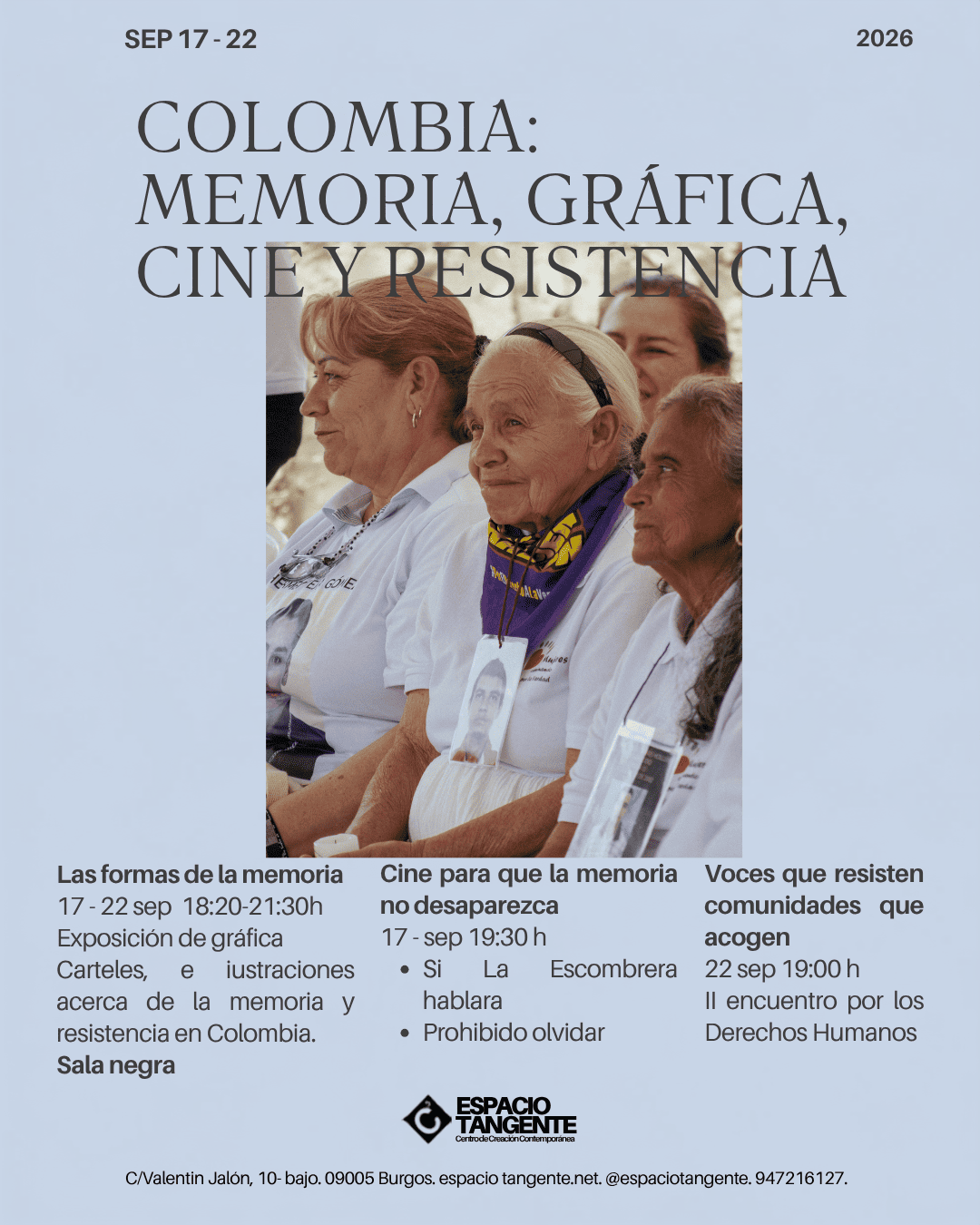 COLOMBIA: MEMORIA, GRÁFICA, CINE Y RESISTENCIA. Del 17 al 15 Septiembre 2026